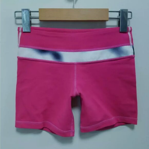 3 Lululemon Blissful Bend Boogie Shorts Tonka Stripe Angel Size 2 XXS Bundle - Picture 13 of 14